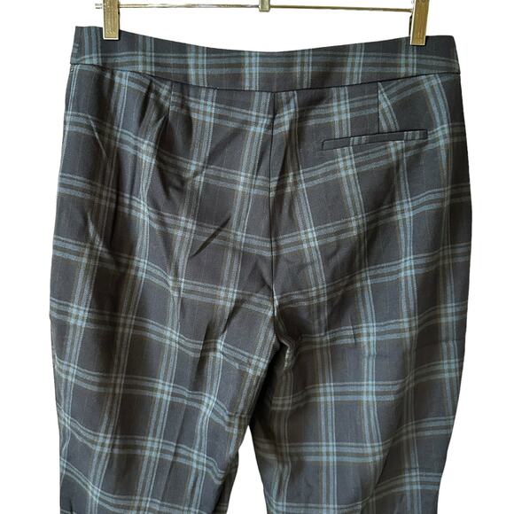 Vince Camuto New Women's Preppy Plaid Trouser Pants Blue Size 6 Career Academia - Picture 5 of 8